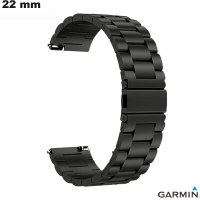 Schwarzes Garmin 22 mm Titan-Armband für Smartwatch ● Einfacher Aufbau