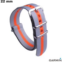 Günstiges 22 mm Graues Stoffarmband für Garmin Smartwatch