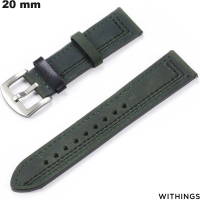 Verkauf von 20mm grünen Smartwatch-Armbändern von Withings aus echtem Leder