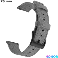 Armband Honor Textile Uhr 20 mm Grau \ Premium-Qualität