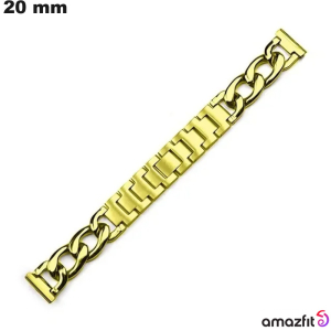 Armbanduhr Amazfit Smartwatch Kette 20mm Edelstahl Gold günstig