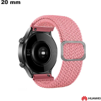 Bracciale per orologi elastico in nylon 20 mm Huawei rosa di qualità