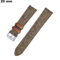 Armband Beige PU-Leder Retro 20mm für Uhr \ Kostenloser Versand ab 20€
