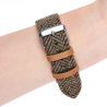 Armband Beige PU-Leder Retro 20mm für Uhr \ Kostenloser Versand ab 20€