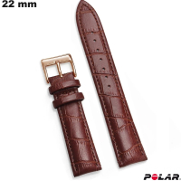 Verkauf Armband Uhr 22 mm Polar Braun Echtes Leder