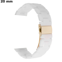 Bracelete de Resina 20 mm para Relógio Branco: Entrega Rápida