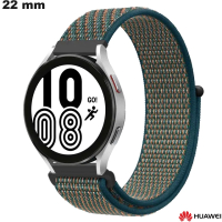 Armband Grün Huawei Scratch 22 mm Hochwertiges Nylon-Uhrenarmband