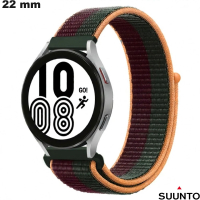 Armband voor Horloge Nylon 22 mm Rood Suunto - Premium Kwaliteit