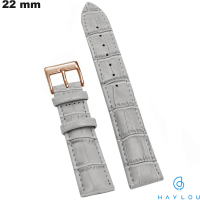 Armband Grau 22 mm Haylou Echtes Leder / Kostenloser Versand