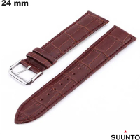 Verkauf Armband Braun Echtes Leder Suunto 24mm Uhr