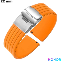 Armband Honor Silikon Uhr 22mm Orange # Versand 24h