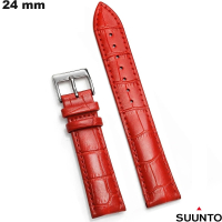 Bracelet 24mm Rouge Cuir véritable montre Suunto pas cher