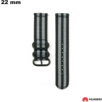 Armband Zulu robustes Nylon Smartwatch Huawei Schwarz 22mm günstig