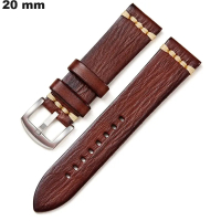 Armband 20mm Veganes Leder Braun Retro Uhr / Schneller Versand