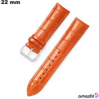 Armband 22mm Orange Echtes Leder für Amazfit Uhr günstig