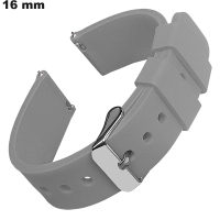 Armband Grau Silikon 16mm flexibles Armband / Versand in 24h