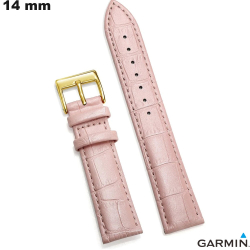Bracelet Garmin montre intelligente Rose Cuir véritable