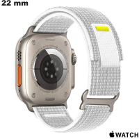 Bracelet Tissu montre Gris Apple Watch Ski 22mm - Frais de Port 3,99€