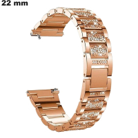 Armband Strass Roségold 22mm Uhr Metall ● Kostenloser Versand