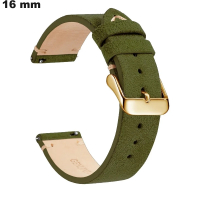 Armband 16 mm für Uhr Grün edel Echtleder von bester Qualität