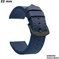 Armbanduhr Leder PU Samsung 22 mm Blau \ Versandkosten 3,99€
