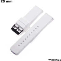 Armband Wit Siliconen 20mm smartwatch Withings van hoge kwaliteit