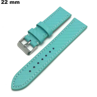 Armband für Uhr Echtes Leder 22 mm Blau - Kostenloser Versand