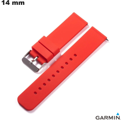 Bracelet Garmin de montre connectée Silicone 14mm Rouge