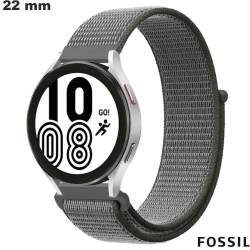 22 mm Bracelet Fossil for Smartwatch Gray Fabric