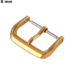 Attache de reloj 8 mm Ardillon barato Acero Inoxidable Dorado