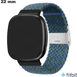 Bracciale Blu FitBit di orologio connesso Tessuto 22 mm