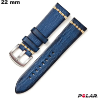 Verkoop Polar smartwatch armband Blauw 22mm Plantaardig leer