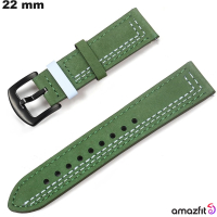 Bracciale Verde 22mm in vera pelle per orologio Amazfit di qualità