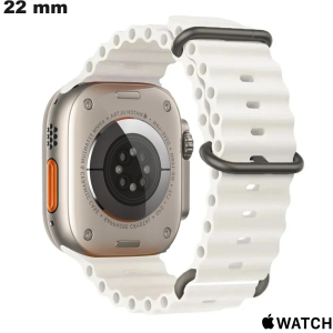 Vente Bracelet smartwatch Apple Watch Blanc sportif 22mm