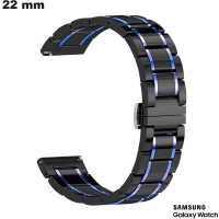 Armband Samsung Schwarz 22 mm für günstige Keramik-Uhr