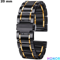Verkauf Keramikarmband 20 mm Honor für Uhr Schwarz
