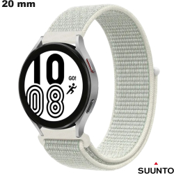 Bracelet Blanc 20mm de montre intelligente Suunto Tissu