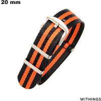 Armband 20 mm Zwart van horloge Stof Withings / Verzendkosten 3,99€