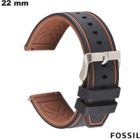 Armband Fossil Noir 22mm Silikon für hochwertige Smartwatch