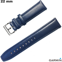 Echtes Lederarmband für günstige Garmin Smartwatch Blau