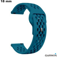 Armband Blau Silikon 18 mm für Garmin-Uhren ● Versandkosten 3,99€