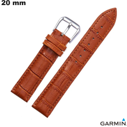 Bracelet Cuir véritable Marron Garmin montre connectée