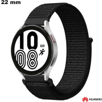 Verkauf von schwarzem 22 mm Nylonarmband für Huawei Smartwatch