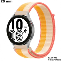 Bracciale per smartwatch Samsung 20 mm Tessuto Scratch Arancione di qualità