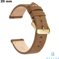 Armband Haylou Braun Echtleder 20 mm Smartwatch von hoher Qualität