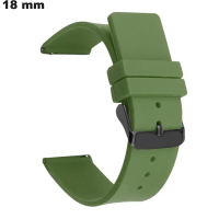 Vente Bracelet Caoutchouc de montre 18 mm Vert Sport Course
