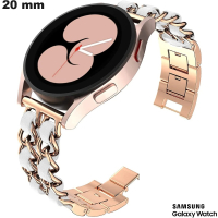 Bracelet 20mm Métal Doré rose montre Samsung ● Port Offert