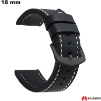 Armbanduhr Smartwatch 18mm raffiniert Schwarz Faux Huawei von hoher Qualität