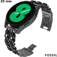 Koop Fossil Bracelet 22 mm smartwatch Rvs Zwart