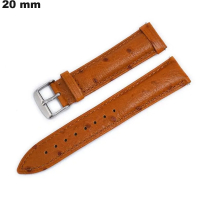 Armband Orange Strauß 20mm für Uhr Echtes Leder von hoher Qualität